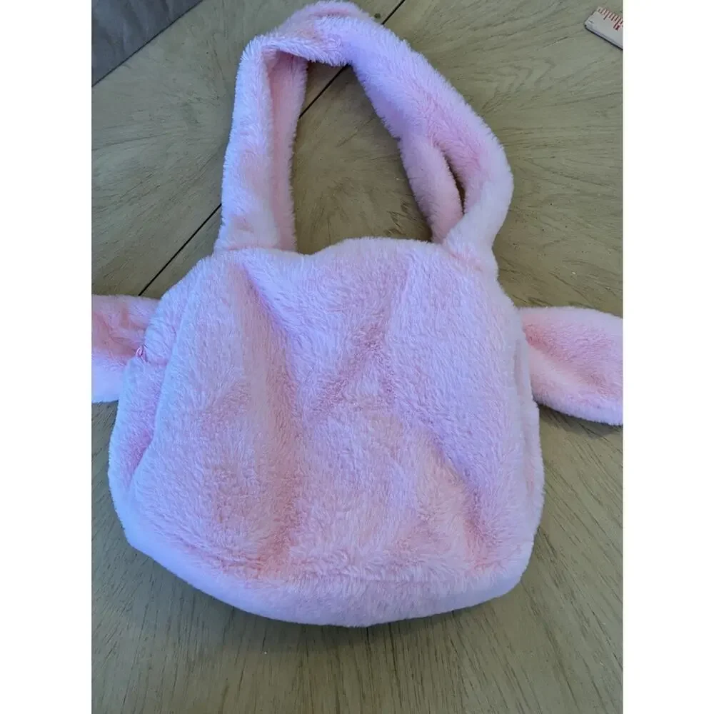 Sanrio My Melody Pink Plush Shoulder Bag Fuzzy Cat Bunny Fluffy Cute Girls